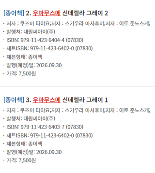 말딸 신데그레 만화책 정발 예정