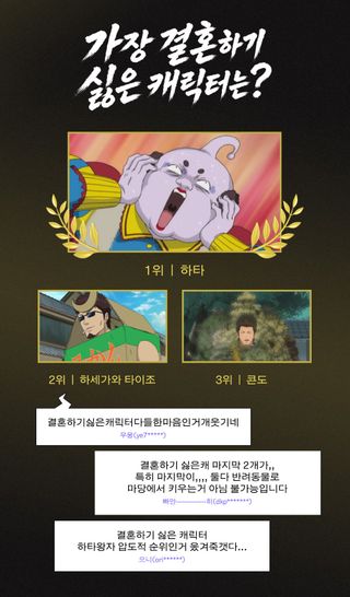 라프텔 은혼 캐릭터 & 에피소드 인기투표 결과