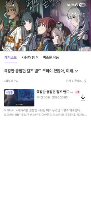 라프텔 극장판 총집편 걸즈밴드크라이 후편