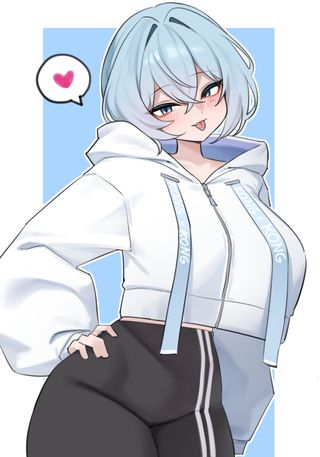 후딱 그린 단발 운동복 미네