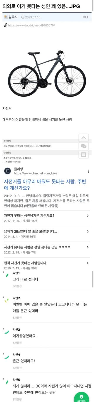 의외로 이거 못타는 성인 많음