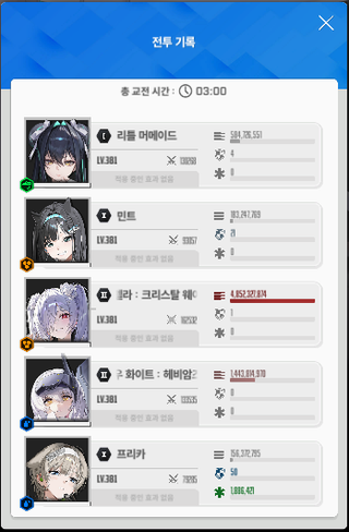 수신데 조합 실험