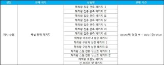 스타세이비어 08/06(목) 업데이트 안내