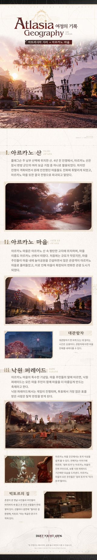 듀엣 나이트 어비스 여정의 기록·아트라시아 지리「아르카노 마을·I」