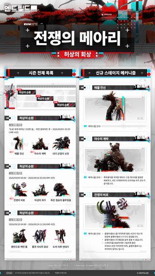명일방주 엔드필드 「전쟁의 메아리 - 허상의 회상」 시즌 전체 목록