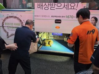 서대구 승강장 버스 화물칸에서 뱀이 튀어나왔다는 소식